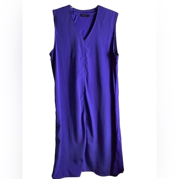 CALVIN Klein Jeans Blue Silky Dress Size M 100% aCotton - Picture 1 of 3